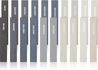 Honoson 20 Pcs Sanding Sticks for Plastic Models Polishing Sticks Assorted Metal and Wood Sanding Tools Accessory for Model Craft Amateur Beginner (Low Grits and High Grits,Classic Style)