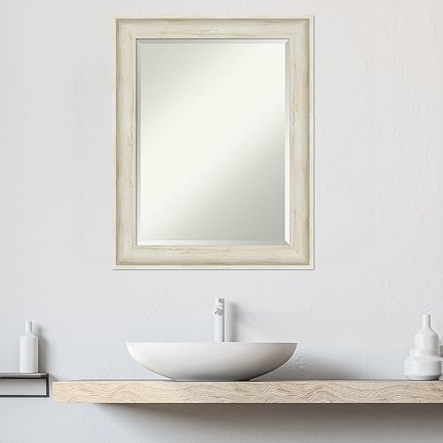Miniatura 9 de Amanti Art Espejo de baño, espejo de pared color crema de abedul Regal para usar como espejo de tocador de baño sobre fregadero (34.75 x 44.75