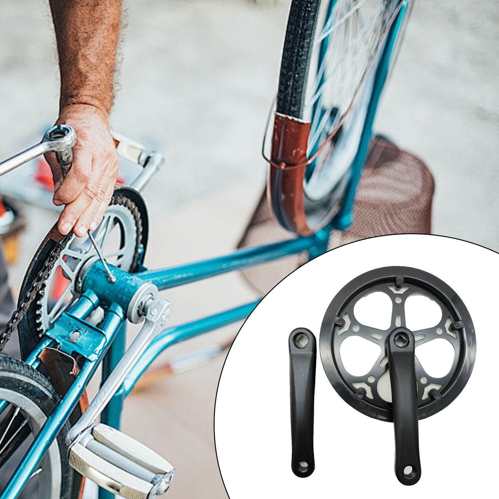 Guarnitura per bicicletta ad alta resistenza, set per bicicletta pieghevole, bici da strada, nero, 170 mm