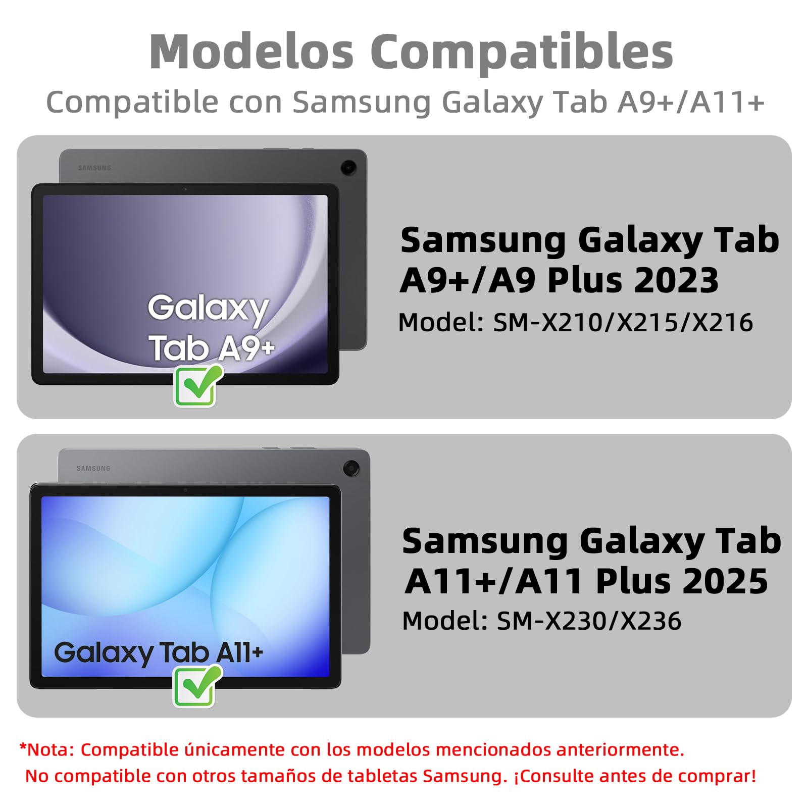 Bettdow Funda con Teclado para Samsung Galaxy Tab A11+/A9+ 11", Desmontable Español Ñ Teclado con Funda Protectora con para Tab A11 Plus 2025 /A9 Plus 11" 2023 SM-X210/X215/X216/X230/X236, Negro