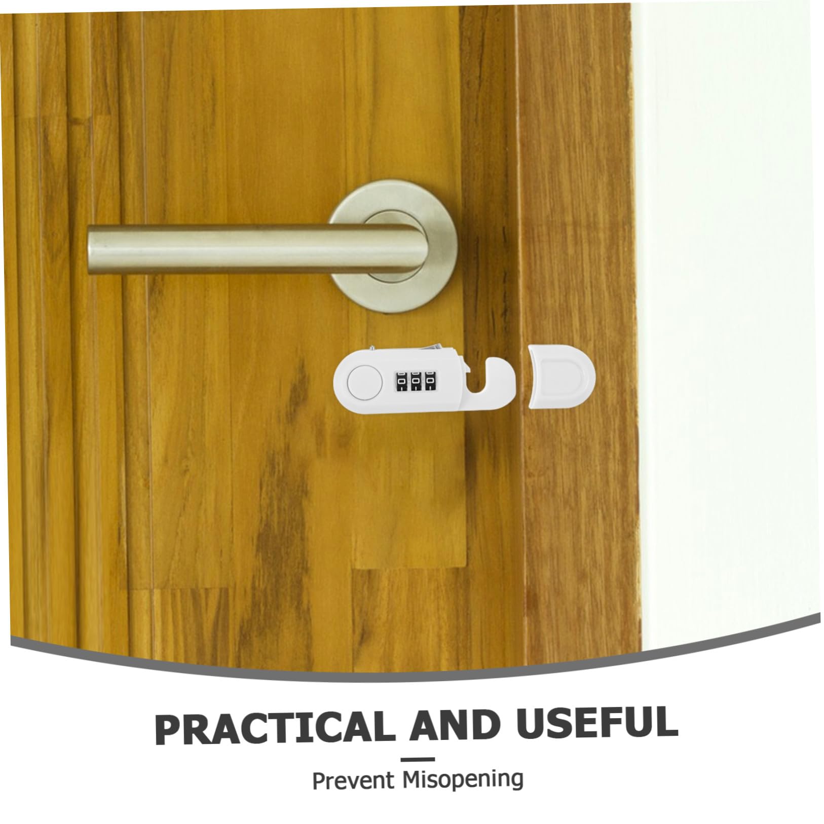 Cerradura de Seguridad para 2 Unidades, sin Taladro Combinación, Color, Pestillo para Puertas de Armario y Refrigerador, Protección Infantil para Cocina Segura