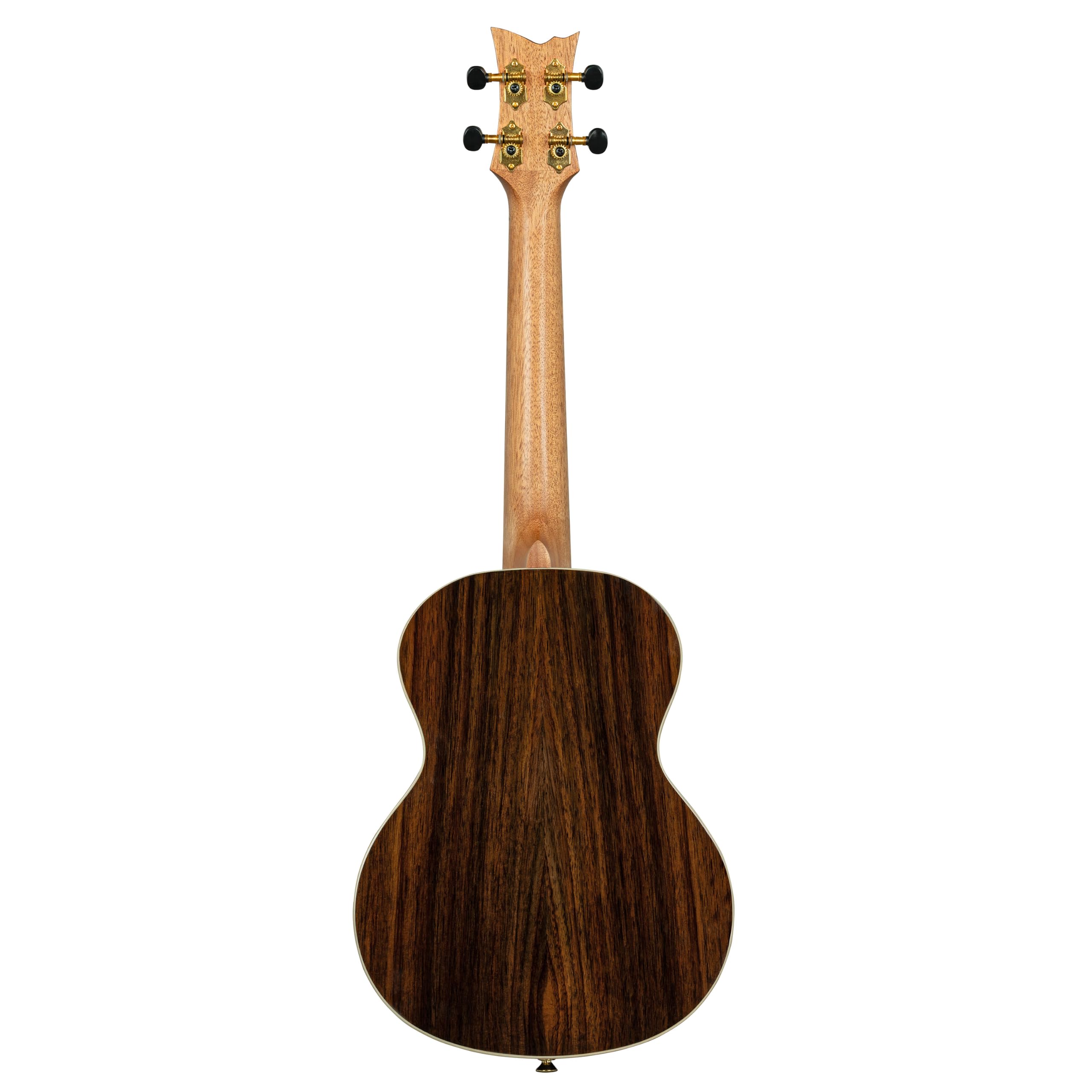 Ortega Guitars Tenor Ukulele Akustisch – Ghost Series – Inklusive Gigbag – Fichte, Schwarz (RUGH-BKT)