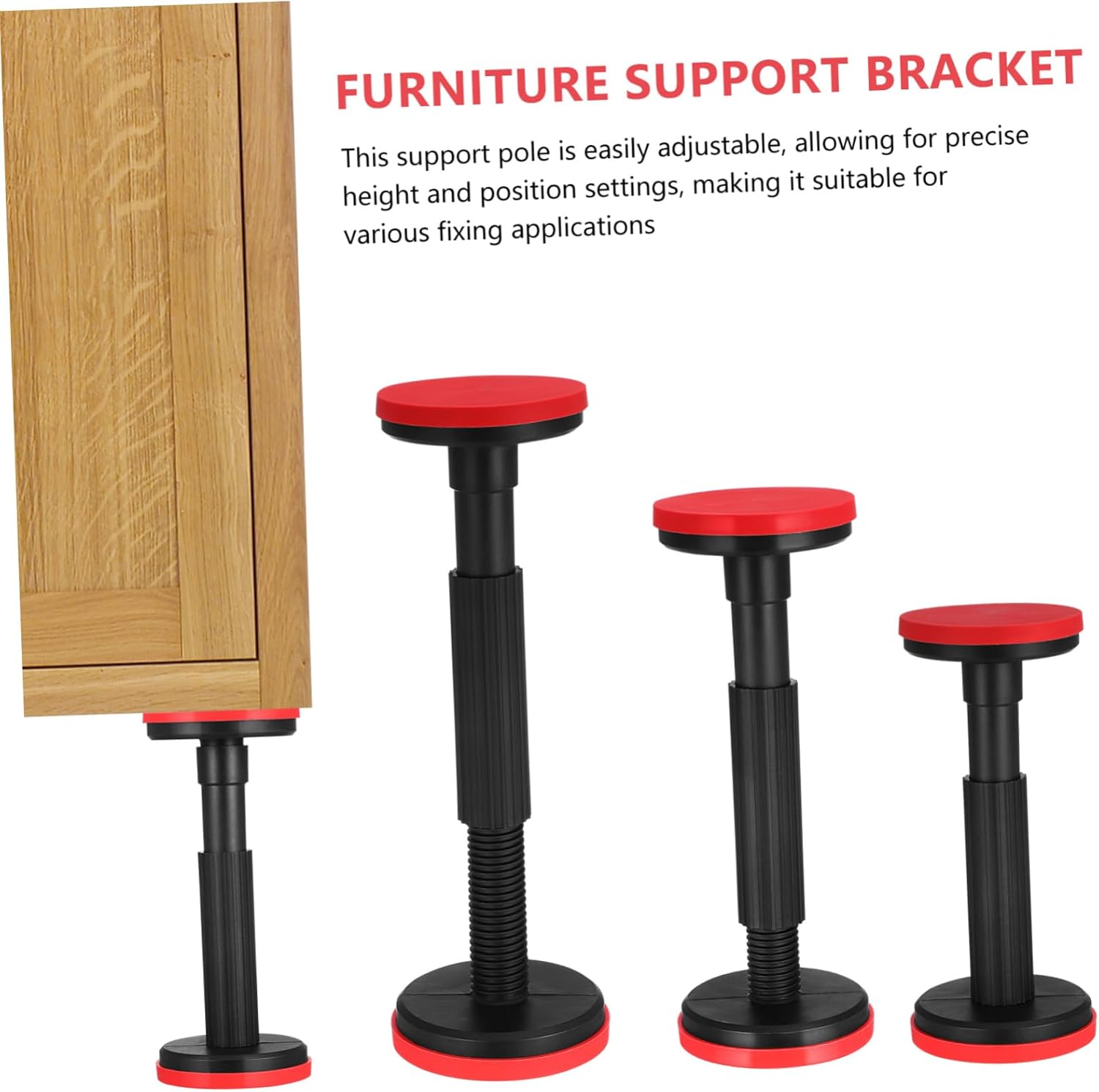 2pcs Adjustable Support Pole Telescopic Support Rod for Closet and Under Sink Bracket Heavy Duty Furniture Stabilizer Efficient and Durable Lifting System