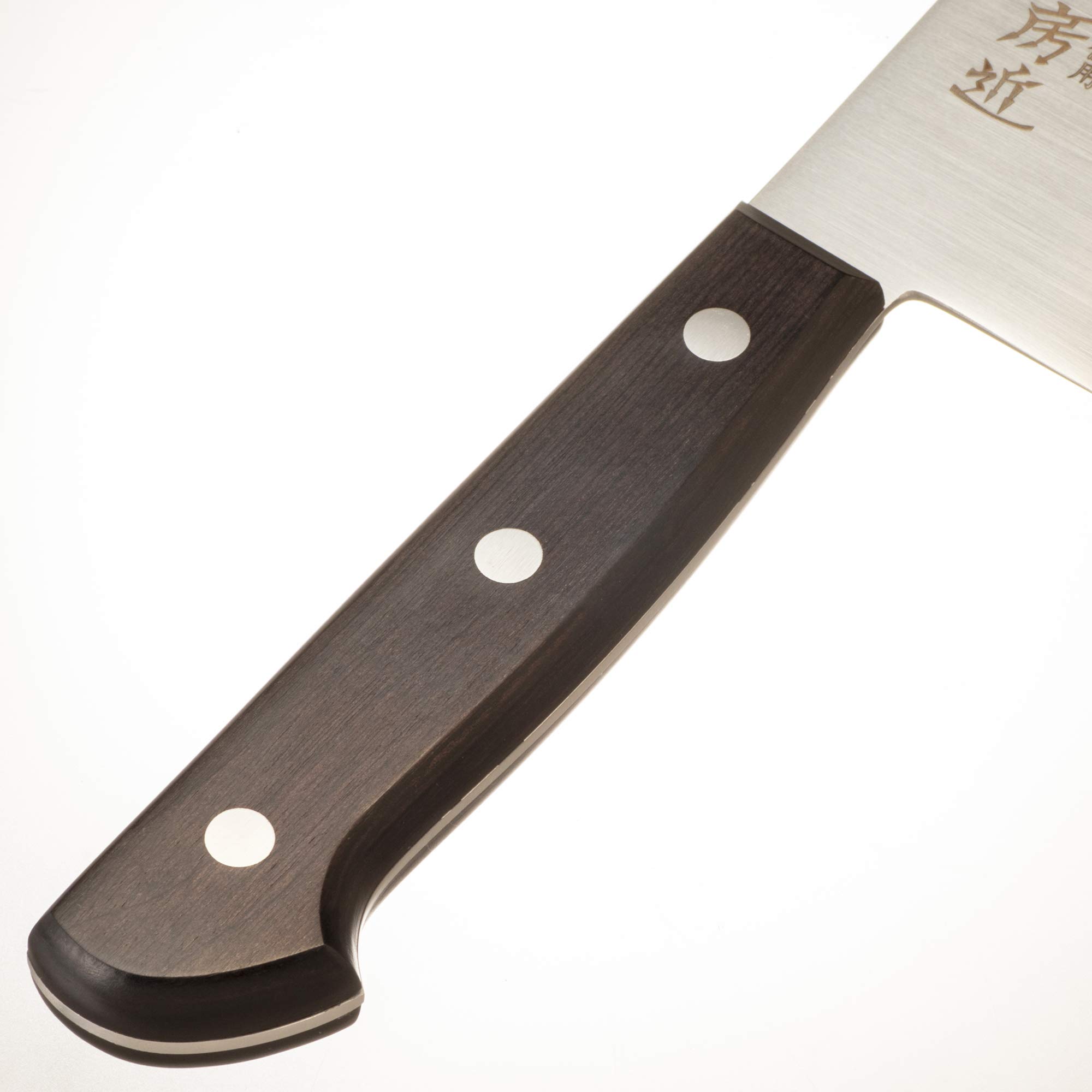 Amazon｜刀舟技研 三徳 包丁 (右利き用) 180mm 「 房近 金紙1号ツバ無