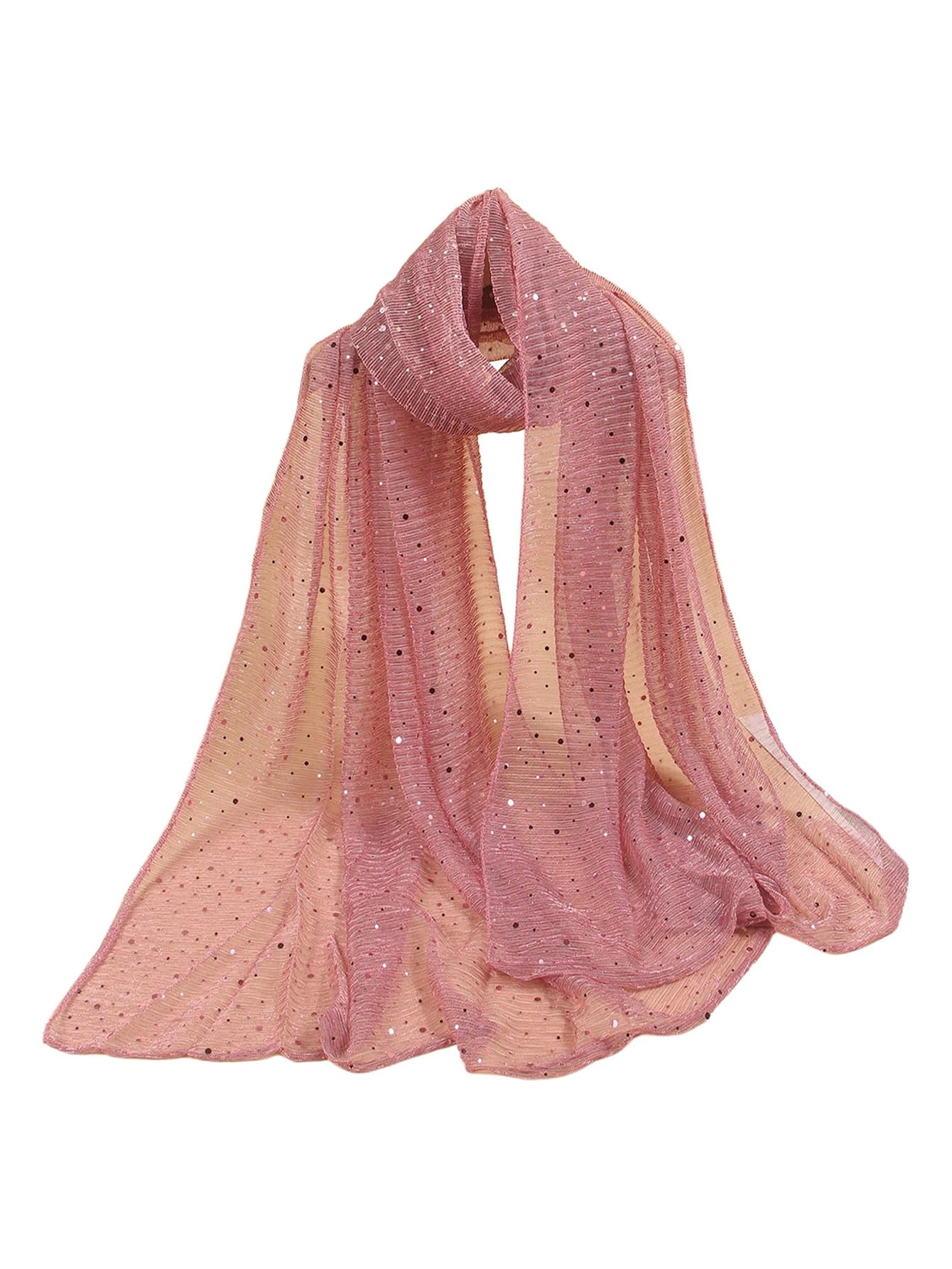 Floerns Pañuelo cuadrado de lentejuelas para mujer, bufanda de seda, chal de malla y envoltura para vestidos de noche