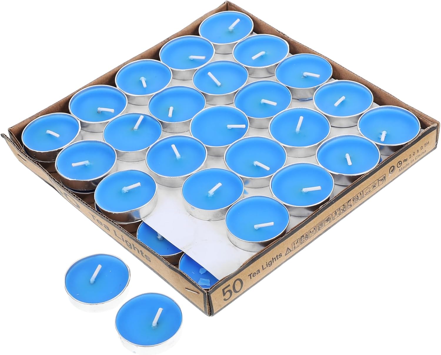 50pcs Round Wax Tealight Candles Xmas for Home Decor Centerpieces