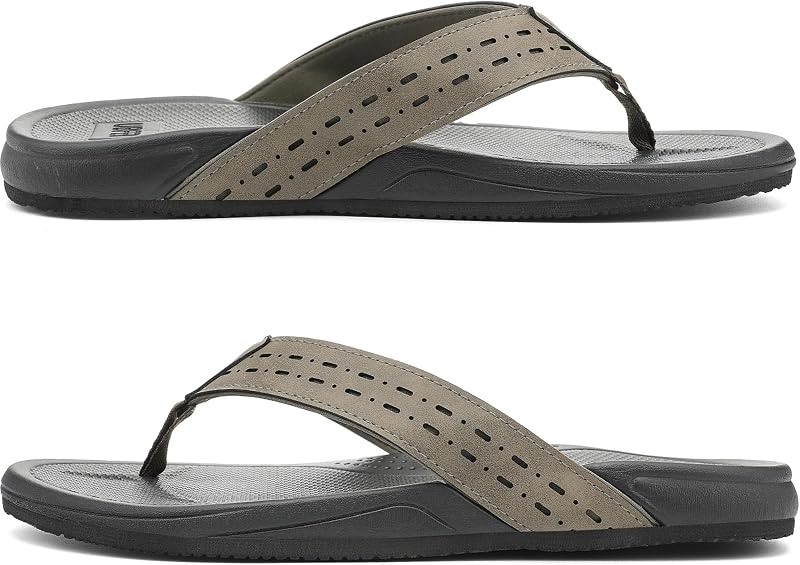 UBFEN Mens Rubber Flip Flops for Beach and Water