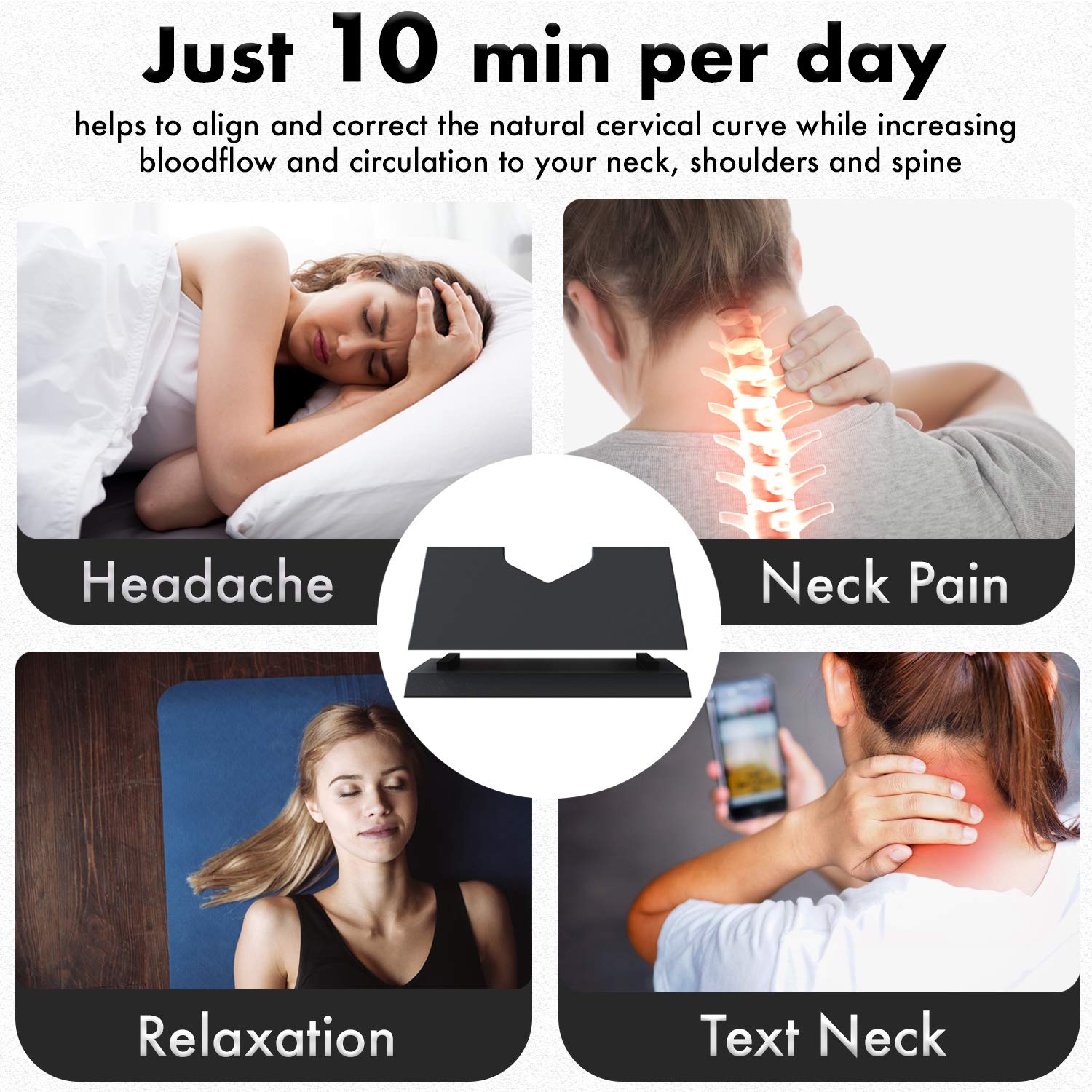 cervical traction chiropractic wedge pillow neck and shoulder pain relief