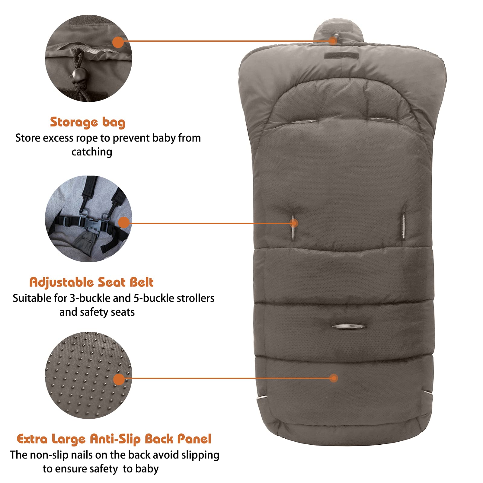 Miracle Baby Chancelière thermique universelle imperméable coupe-vent pour