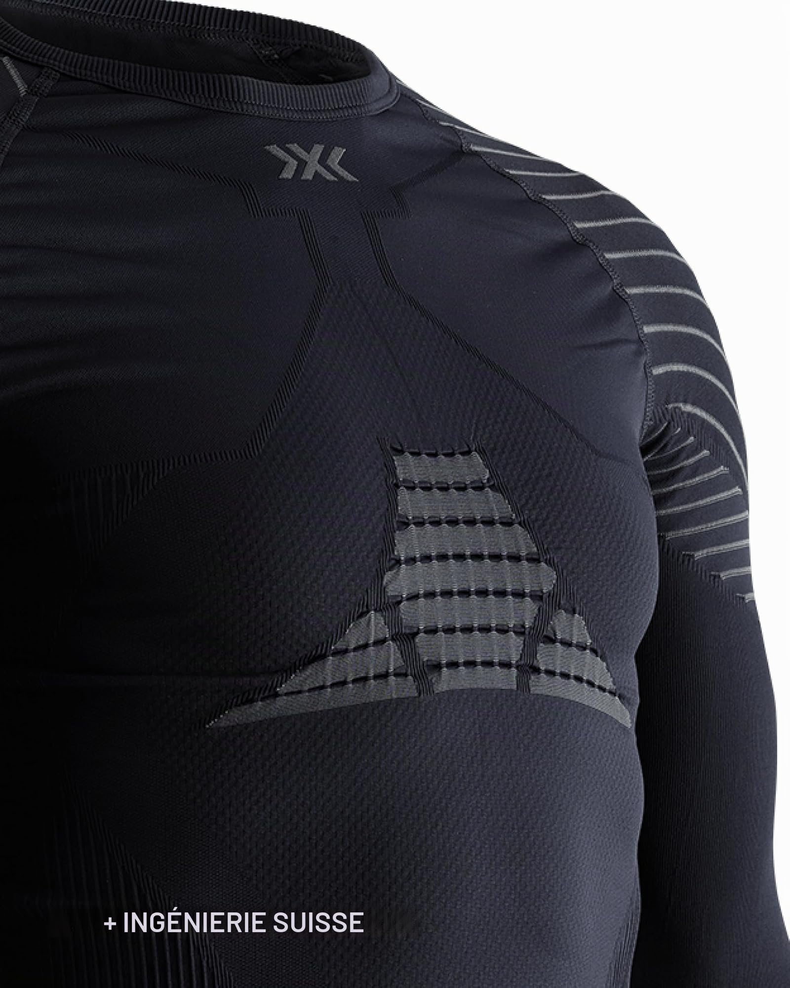 X-BIONIC Invent 4.0 Shirt Round Neck Long Sleeves Men T-Shirt de Sport Maillot de Compression Homme