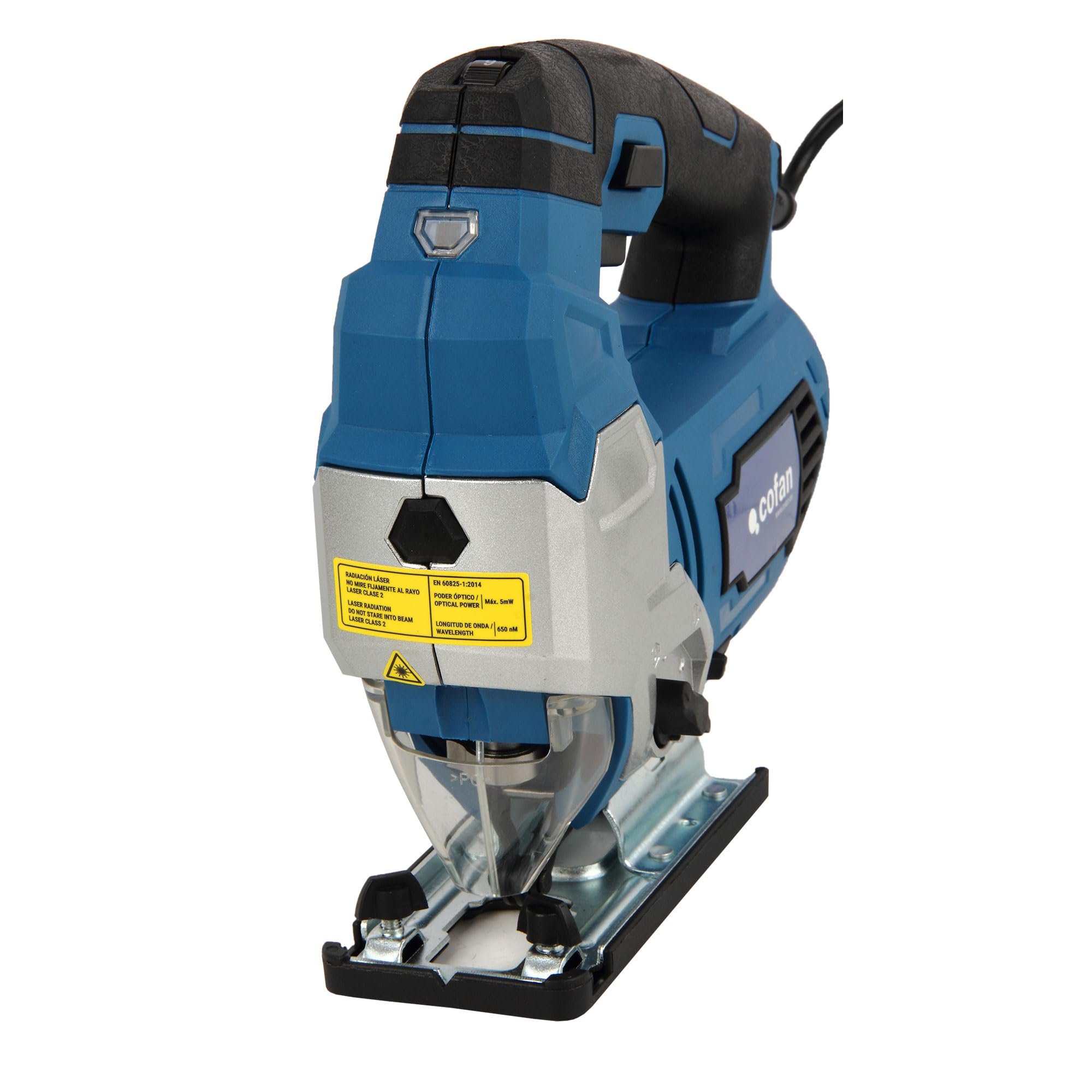 Cofan Sierra de calar electrónica 800 W 0-45º (0-3000rpm) | Láser marcador | 6 Velocidades Corte inclinado ± 45 ° | Potencia 230 V