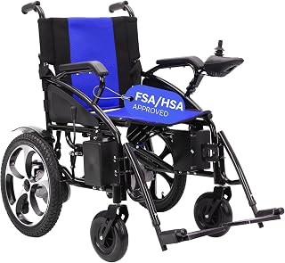 Culver Artemis All Terrain Electric Wheelchair Heavy Duty, HSA FSA Eligable Foldable Electric Wheelchairs for Adults, Power Wheelchairs for Seniors, Silla de Ruedas para Adultos Electrica — Bluee