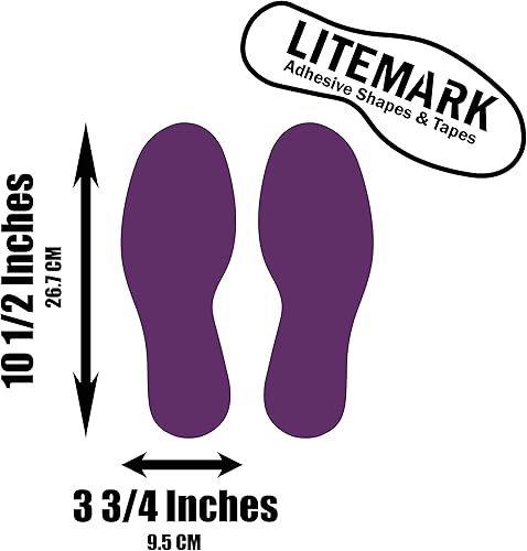 Vista 92 de LiteMark Calcomanías de vinilo duraderas con acabado brillante, tamaño mediano de 9 pulgadas, ideal para suelos, techos, paredes y la mayoría