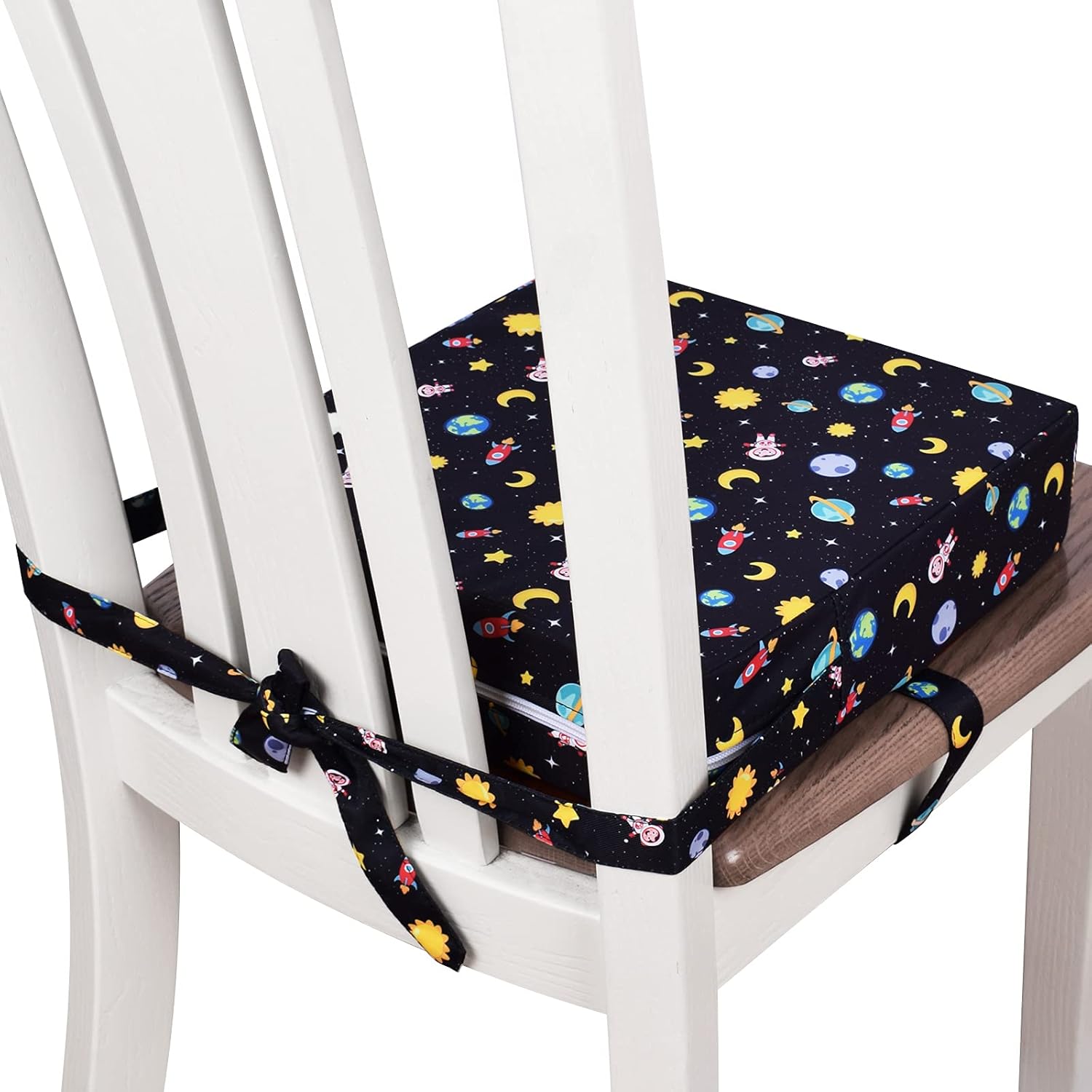 Toddler Booster Seat, Portable Dismountable Booster Seat Dining Toddler with Washable Thick Chair Booster Cushion Cloth & Straps for Dining : Baby