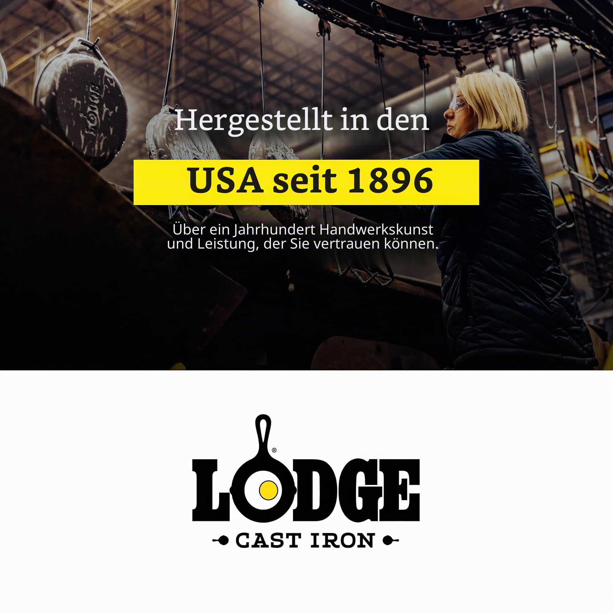Lodge Kastenform Classic 22x11, 5 cm, Gusseisen, schwarz, PFAS-frei | Brotbackform, Bananenbrot, Kuchen & Hackbraten, einsatzbereit, ofengeeignet, gleichmäßige Wärmeverteilung, langlebig