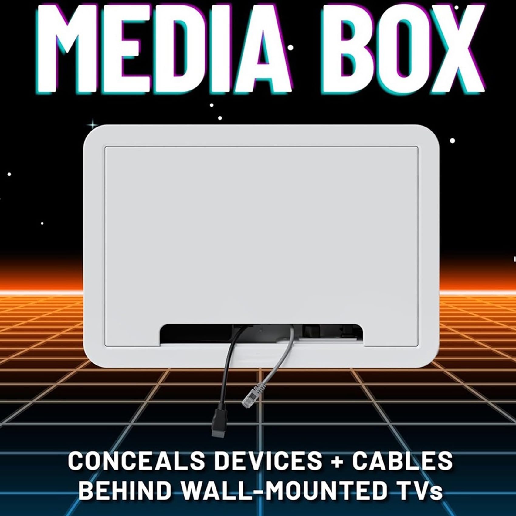 2X Caja Multimedia para TV de 9 Pulgadas Empotrada en la Pared: de TV Empotrada y Carcasa de Red para/para/Fire/para One Connect