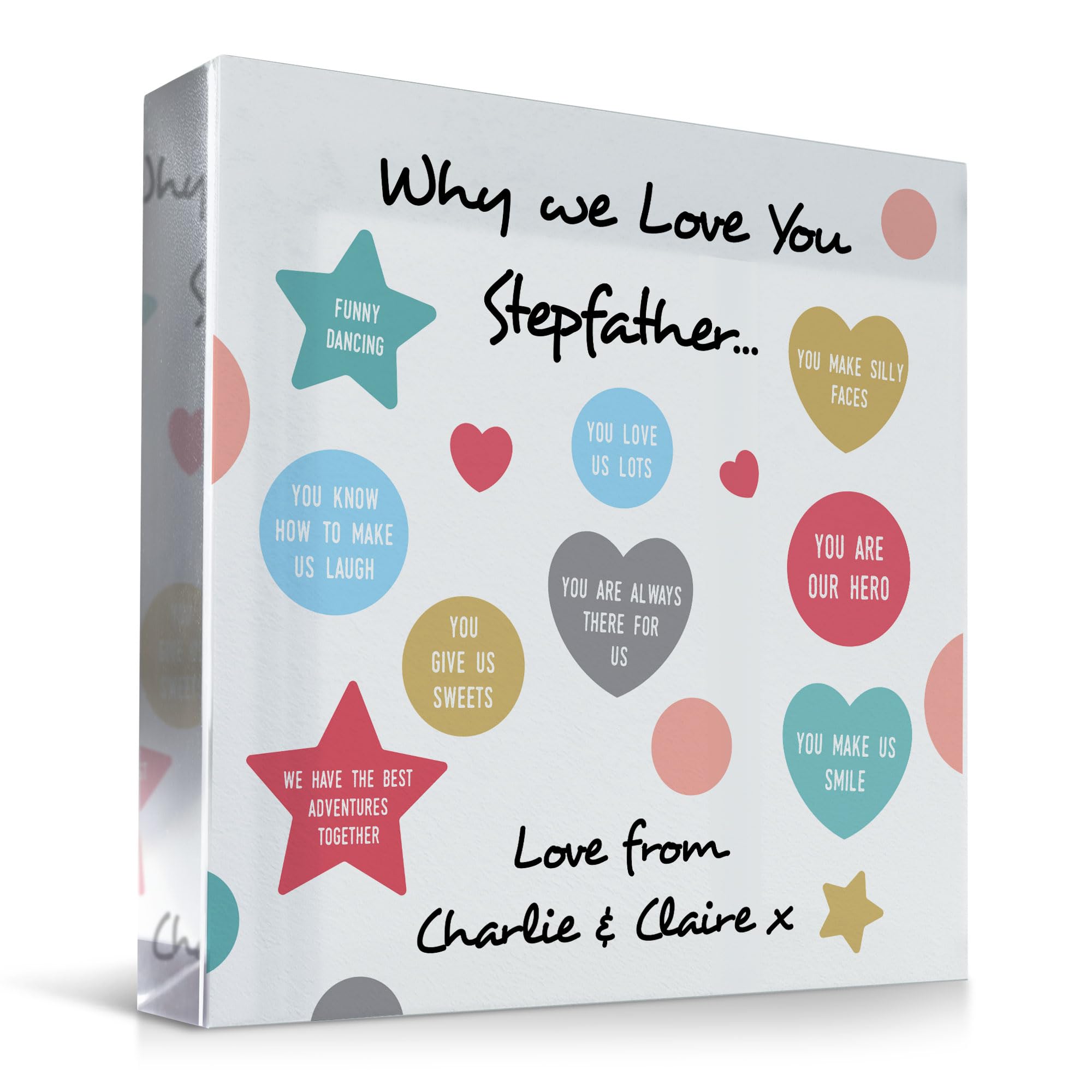 Red Ocean Novelty STEP DAD Gifts Personalised Plaque Step Father Christmas Birthday Gift For Him Gift For Stepdad Thank You Gift For Him Gifts From Daughter Son Special Step Dad Gifts