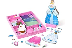 Melissa & Doug Disney Cinderella Magnetic Dress-Up Wooden Pretend Play Set (30+...