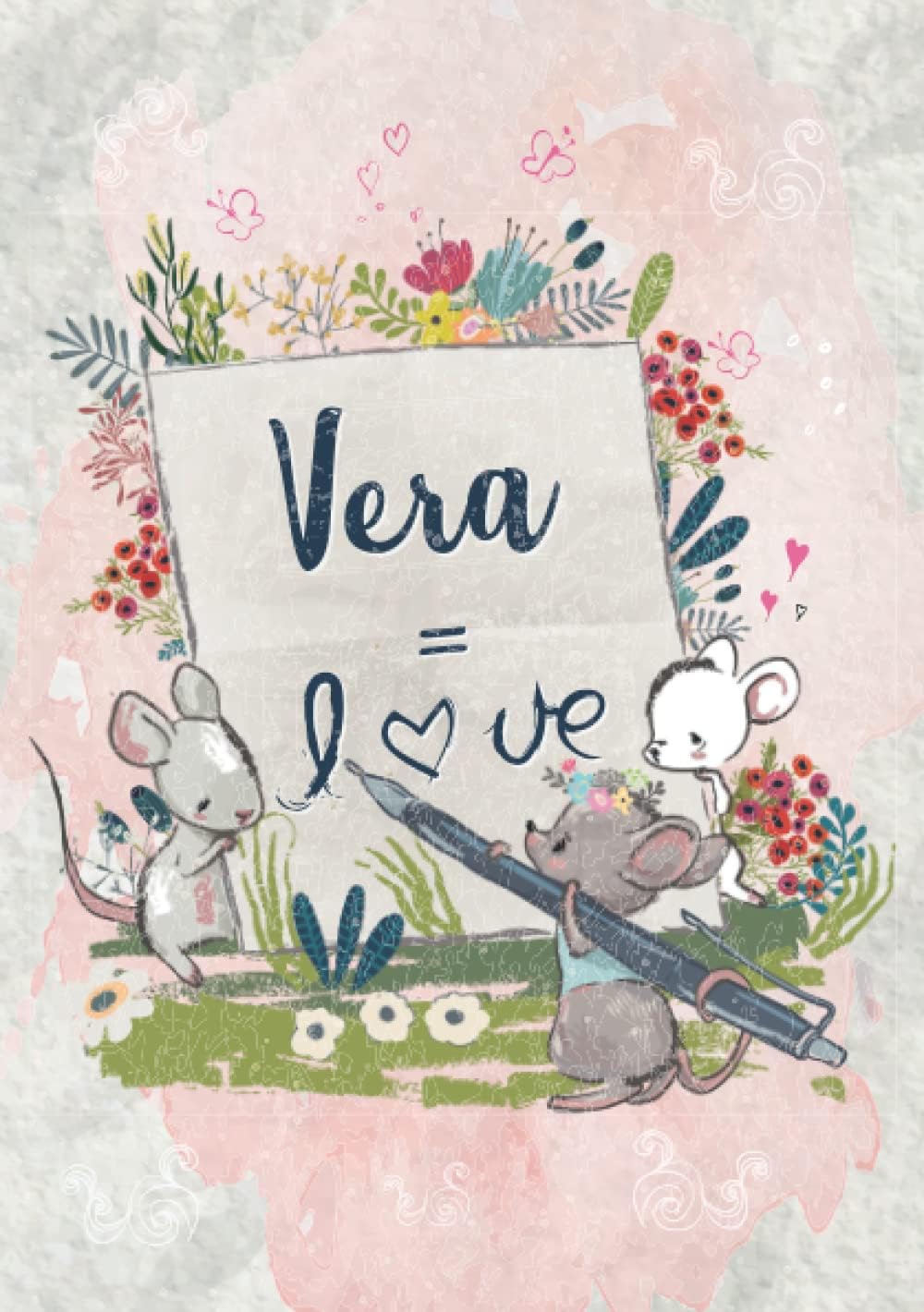 Vera: Notebook A5 | Personalized name Vera | Birthday gift for women, girl, mom, sister, daughter ... | Letter: Vera = LOVE | 120 lined pages journal, small size A5 (ca. 6 x 9 inches)