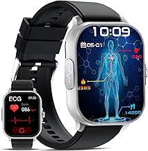 YYKY 2026 Smart Watch with ECG Blood Pressure Measurement Blood Pressure HRV, Heart Rate Monitor, 2.01 Inch ECG Monitor Function Phone