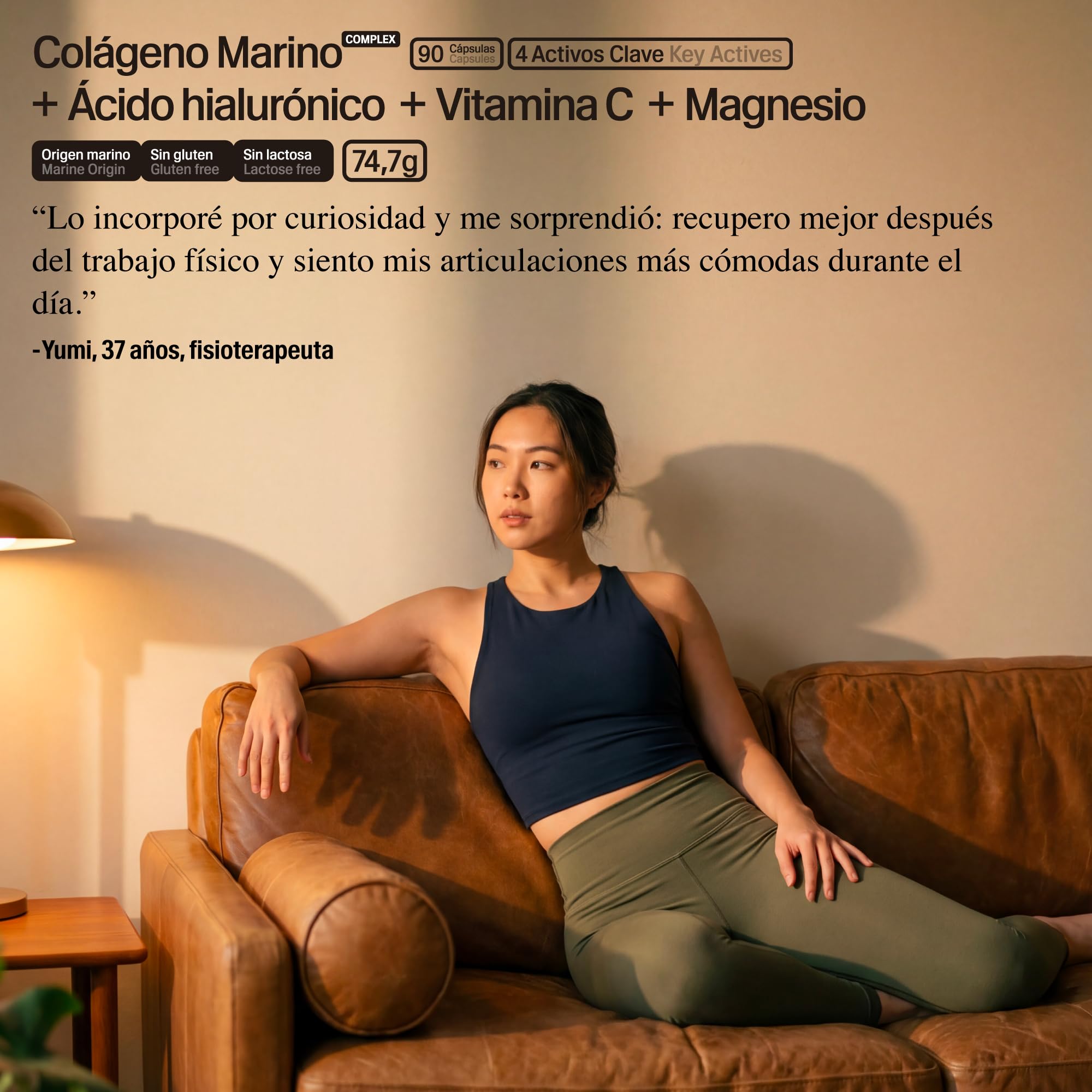 90 Cápsulas Colágeno Marino Hidrolizado COMPLEX con Ácido Hialurónico + Vitamina C + Magnesio (90 Cápsulas) — view 6