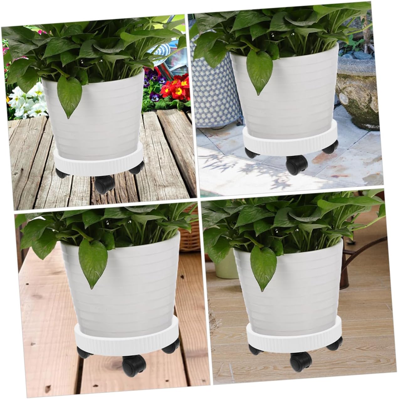 Movable Plant Tray with Wheels Heavy Duty Rolling Planter Trolley for Indoor and Outdoor Use for Potted Trees and Flower Pots Easy to Handle and Convenient