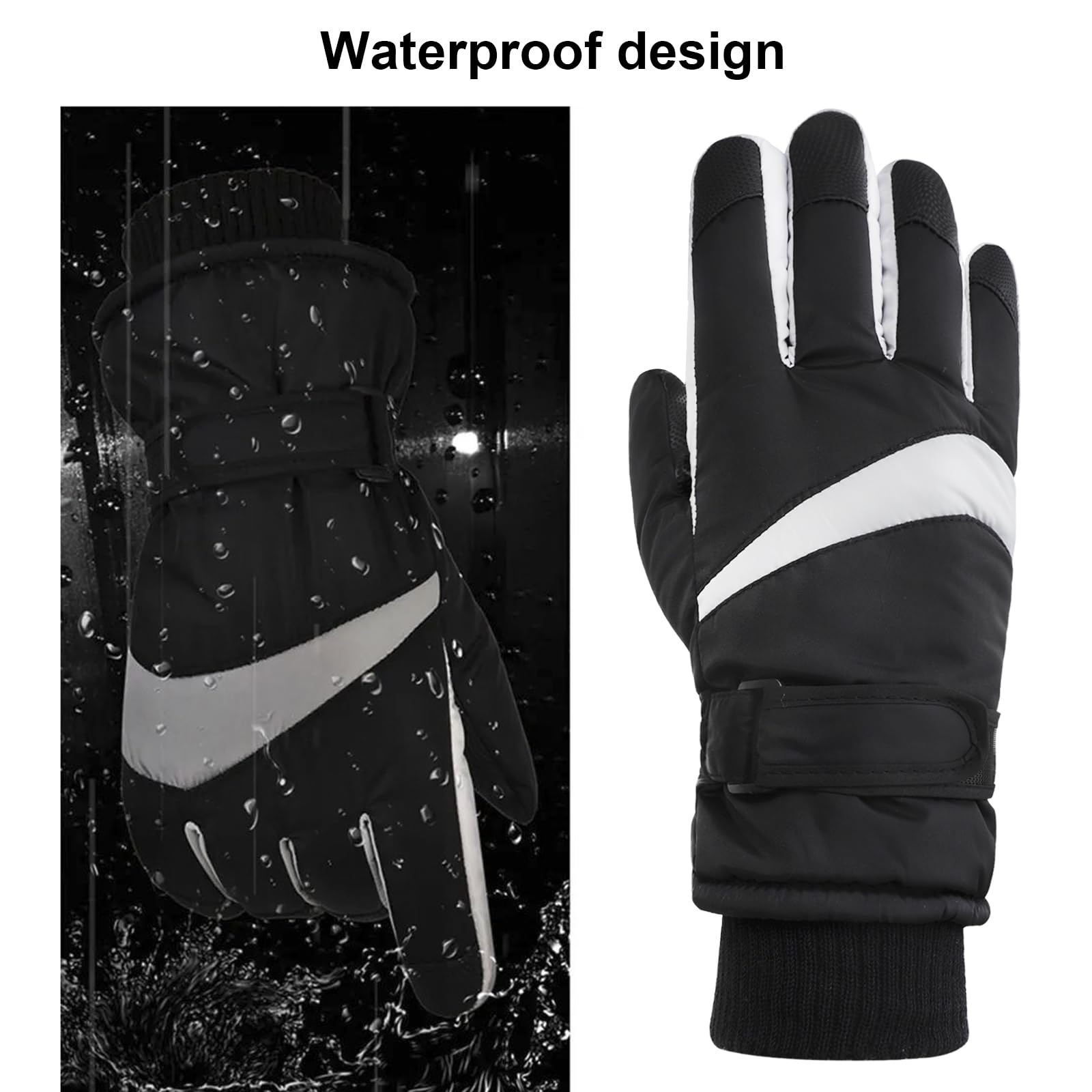 Guantes térmicos para hombre y mujer, impermeables, térmicos, de invierno, para esquí, calentadores de manos eléctricos, para clima frío, resistente al viento, pantalla táctil, motocicleta, nieve,