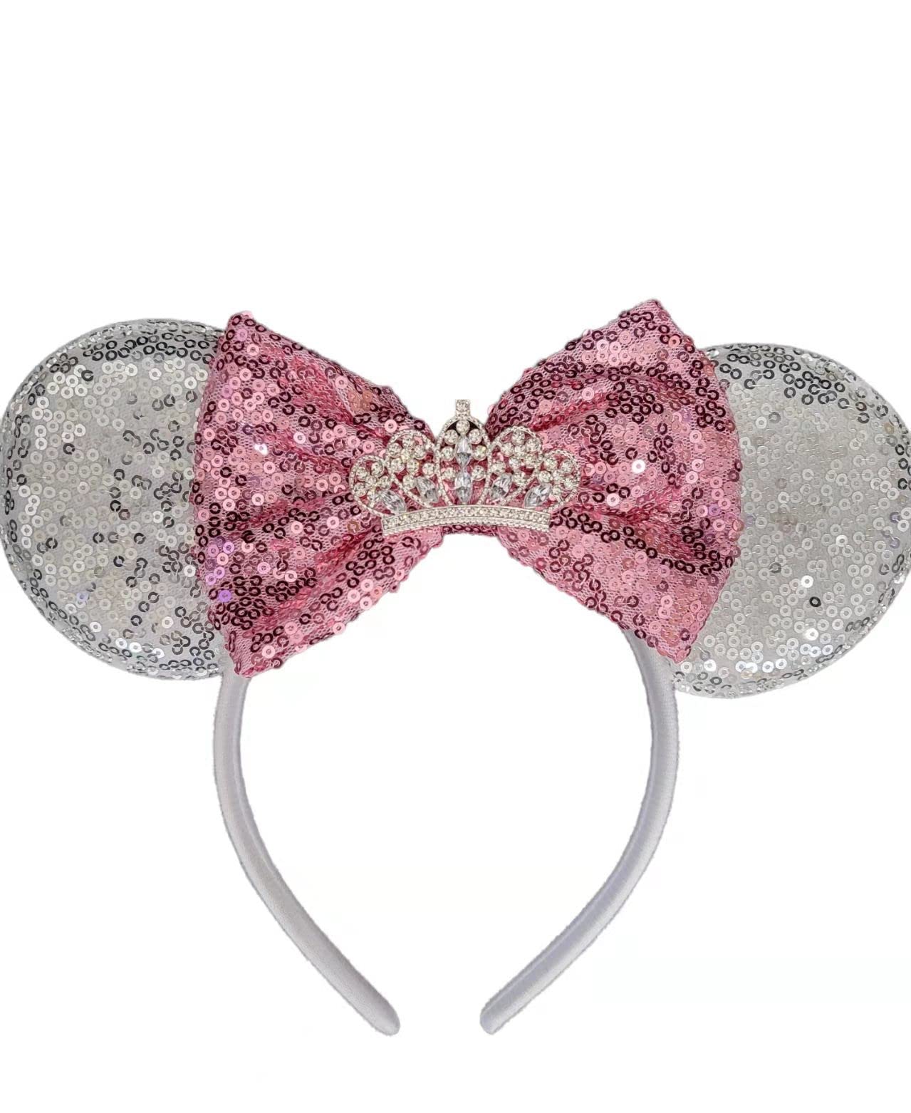 Pink Princess Rhinestone Tiara Minnie Ears / Pink Princess / Princess Minnie Ears / Tiara Minnie Ears