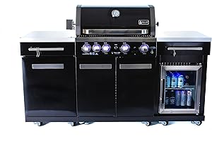 Mont Alpi MA-957FC 5-Burner Outdoor Kitchen Barbecue Gas Grill with Full Options