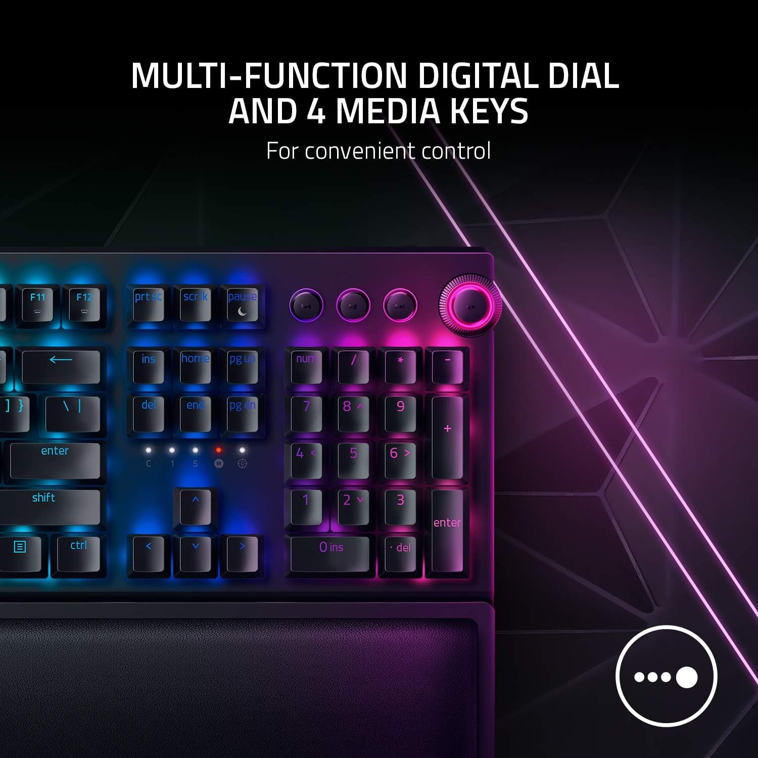 Razer BlackWidow V3 Pro (Yellow Switch) - Trådlöst mekaniskt speltangentbord i Full höjd med Chroma RGB (2,4 GHz, Bluetooth Eller USB-C, Handledsstöd i mjukt konstläder) Svart | Nordic Layout