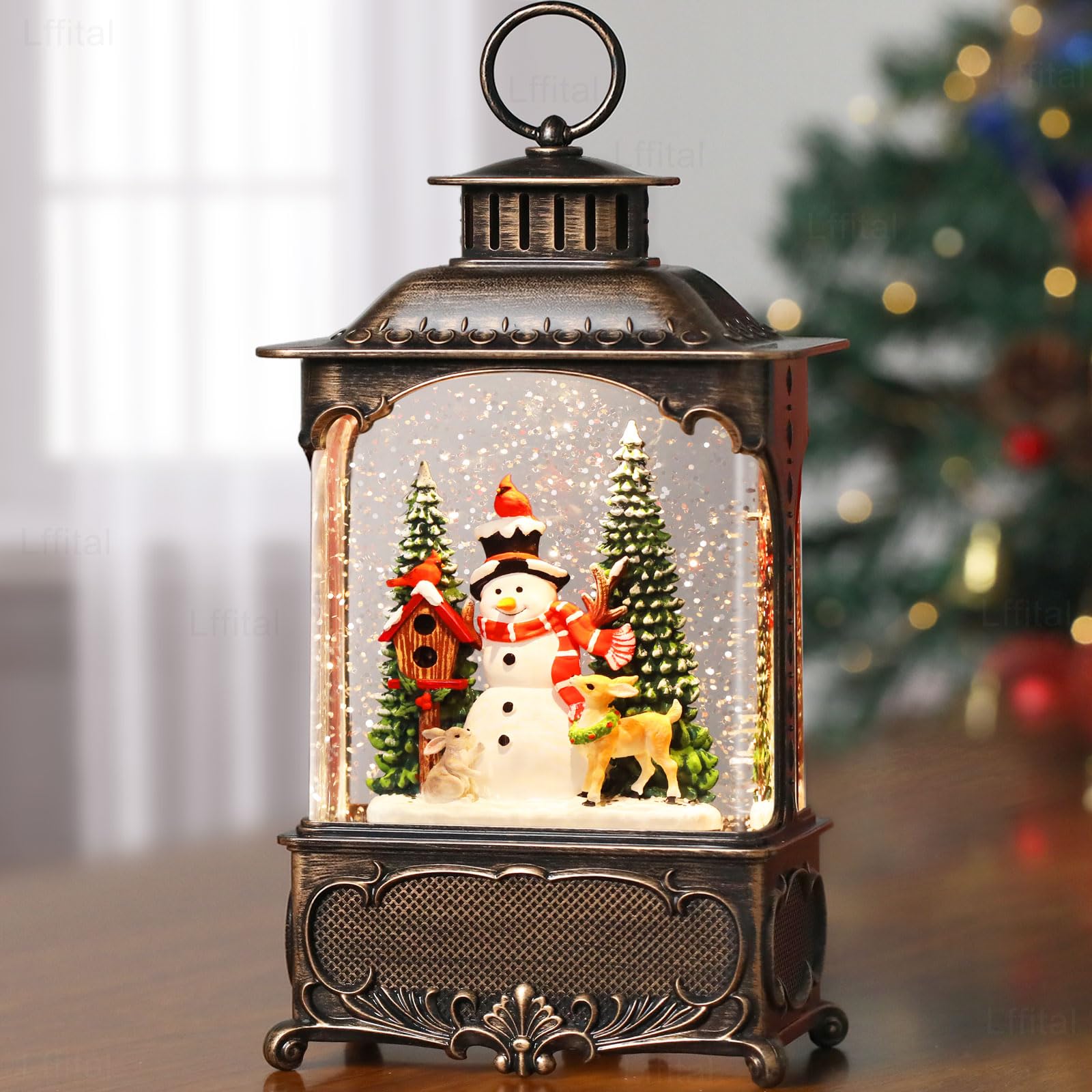 Lffital Snowman Deer Globe