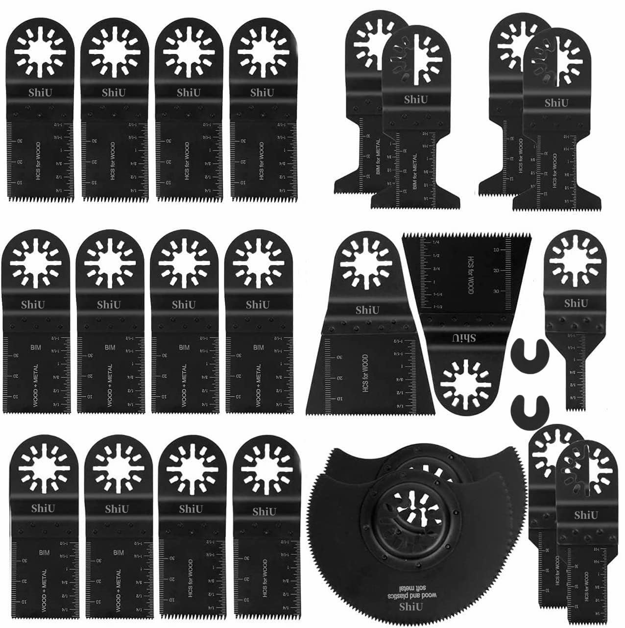 Amazon.co.jp: ShiU 23点セット マルチツール替刃 ブレード カットソー