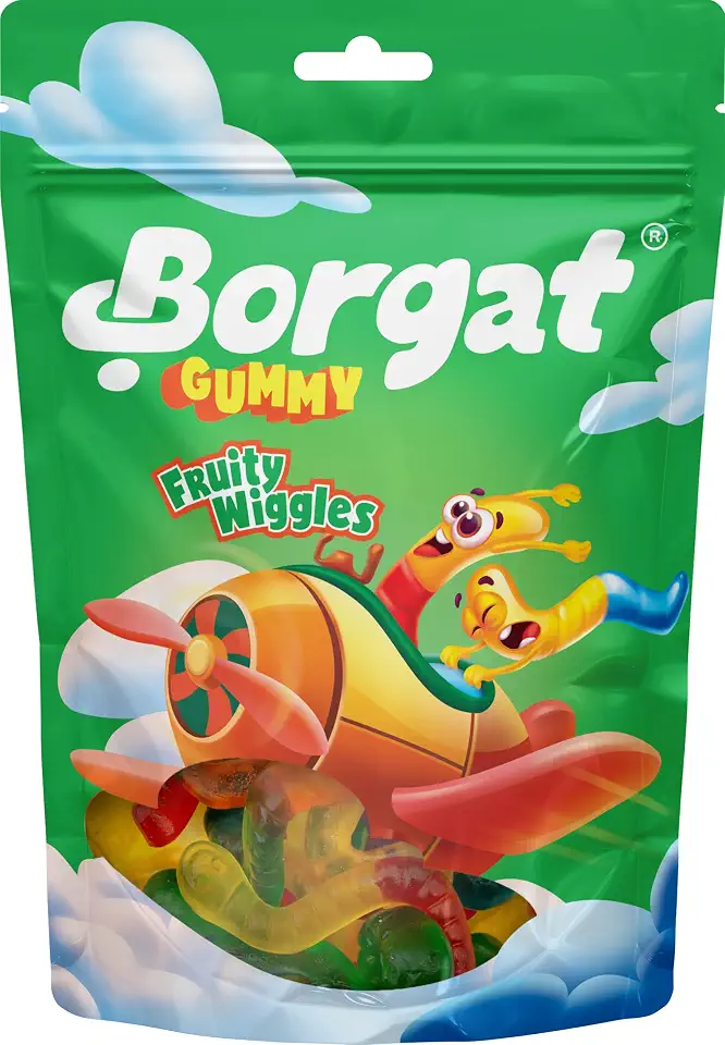 Borgat Gummy Multifruit Mini Worm Gummies Bag 80 g