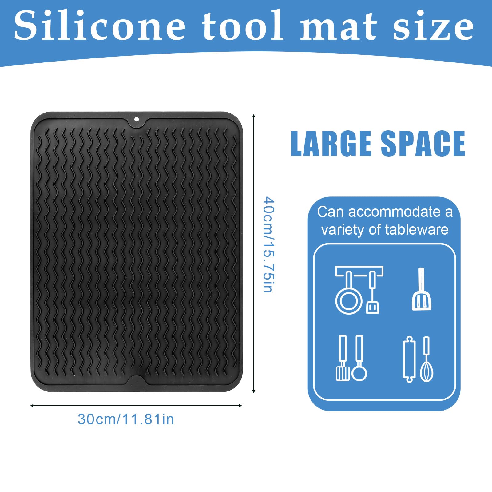 Silikon-Grillmatte Für Blackstone – 40,6x29,2 Cm, Hitzebeständig Bis 500°C, Mit Abtropfpad