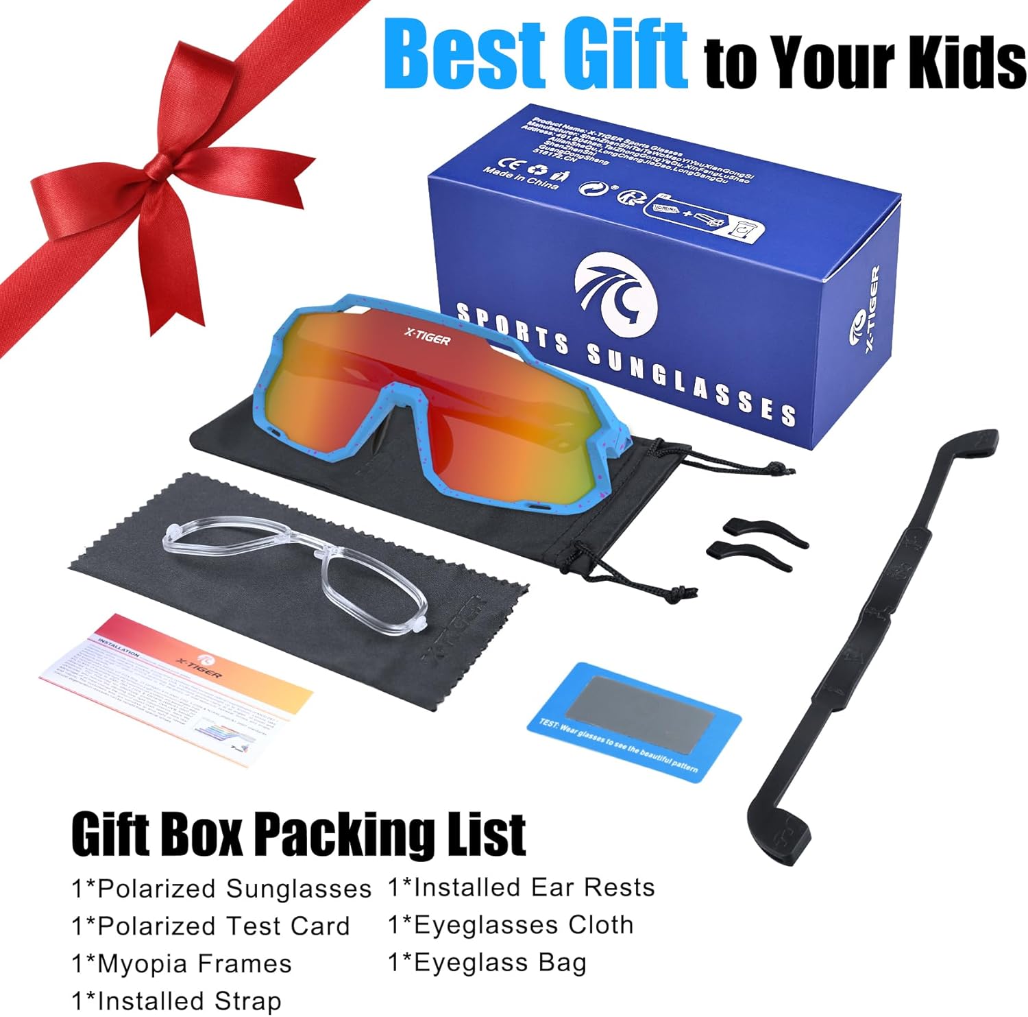 X-TIGER Kids Sunglasses Polarized Youth Baseball Sunglasses for 8-14 boys girls UV400 Sports Softball Cycling Glasses - Image 8