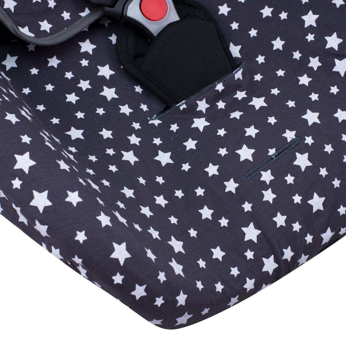 JYOKO KIDS Fodera copri seggiolino auto in cotone Compatibile con Pég Perego Primo Viaggio, Uppababy Mesa GO (WINTER SKY)
