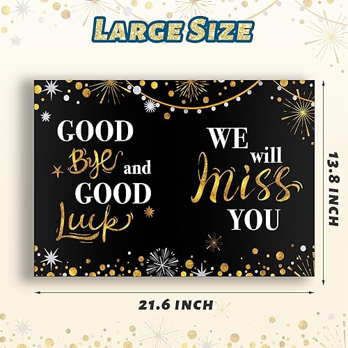 Miniatura 9 de HOMANGA Tarjeta de felicitación de despedida grande, tarjeta de despedida para colega, libro de invitados de despedida, tarjeta de despedida,