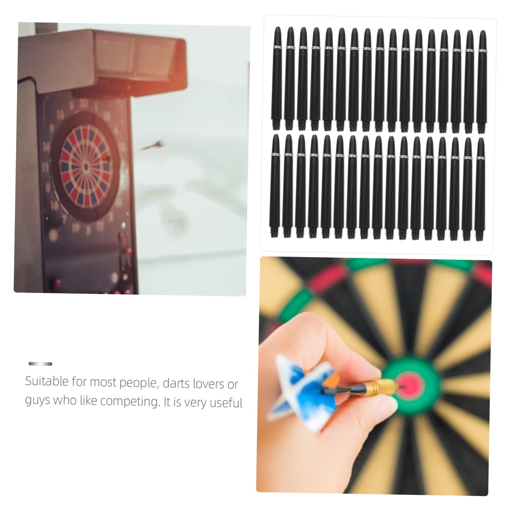 BRIGHTFUFU Professional Shafts Replacement Set 50pcs Soft Tip Shafts Thread Stems for Bar Office Play