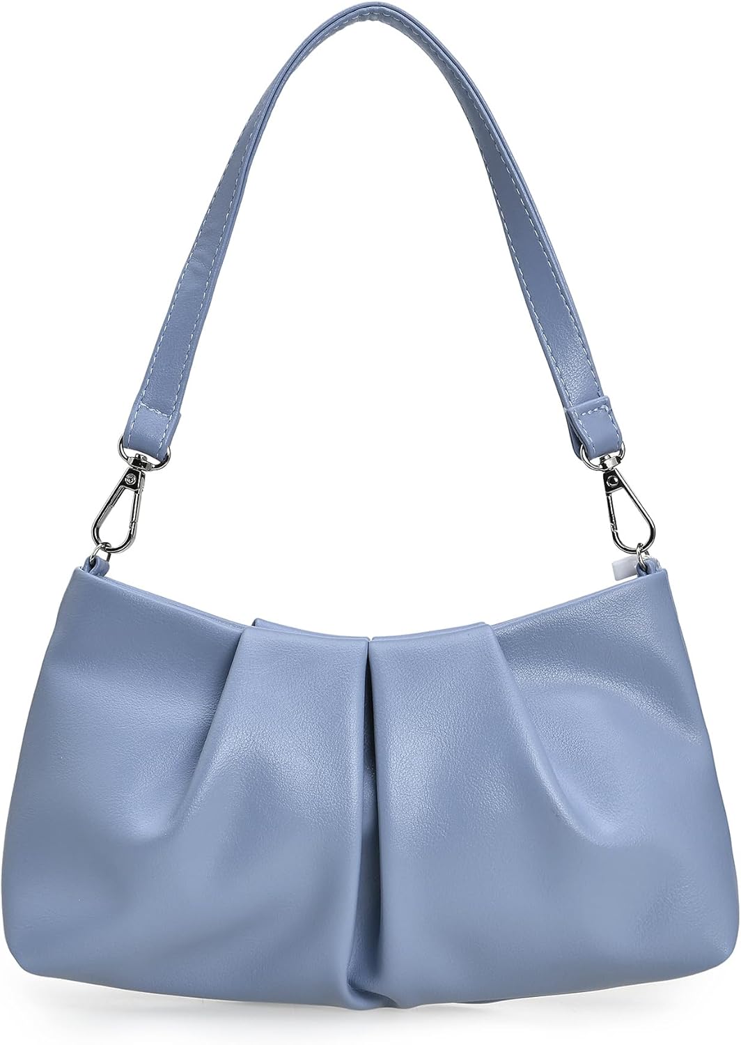 IXEBELLA Pleated PU Clutch Evening Purse for Women Dressy Formal Faux Leather Shoulder Handbag