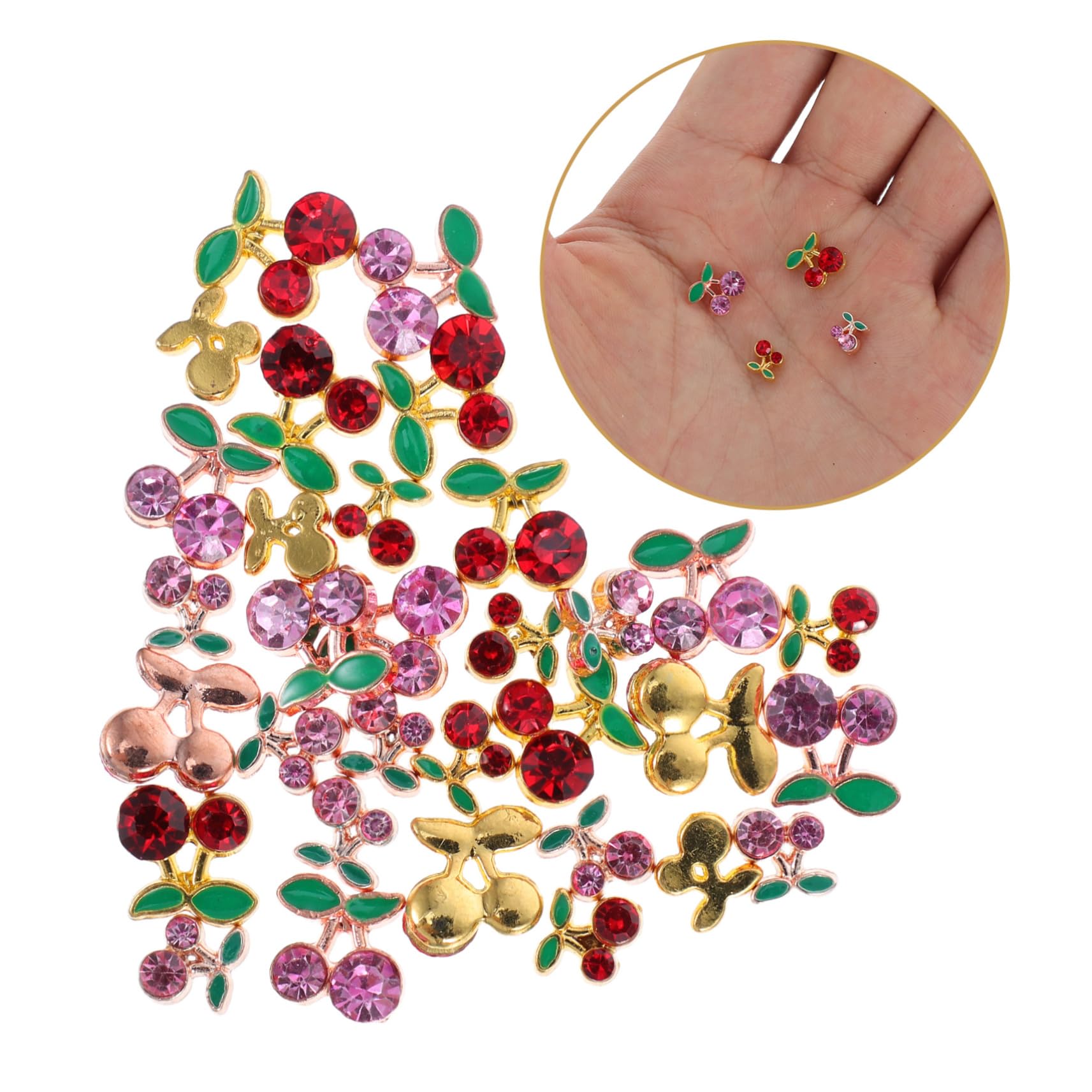Healvian 160pezzi Decorazioni Per Unghie Forma Di Strass Rossi Per Nail Art Creativa e Elegantper Manicure e Feste