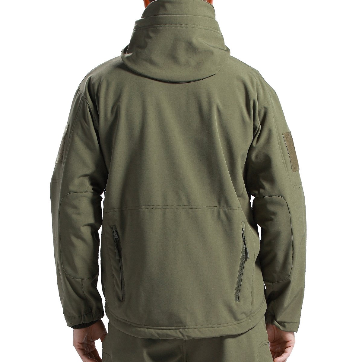 FREE SOLDIER Chaquetas Invierno para Hombre Cazadoras Militar Softshell Ropa de Trabajo Impermeable con Forro Polar para Exteriores Chaquetas de Caza Multibolsillos con Capucha