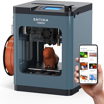 طابعات Entina Tina2 Plus الذكية ثلاثية الأبعاد مع طباعة سريعة بسرعة 250 مم/ثانية، طابعة ثلاثية الأبعاد مجمعة بالكامل للأطفال والمبتدئين مع طباعة ثلاثية الأبعاد عالية الدقة عبر WiFi، طابعة ثلاثية الأبعاد صغيرة ذاتية التسوية مع منصة PEI