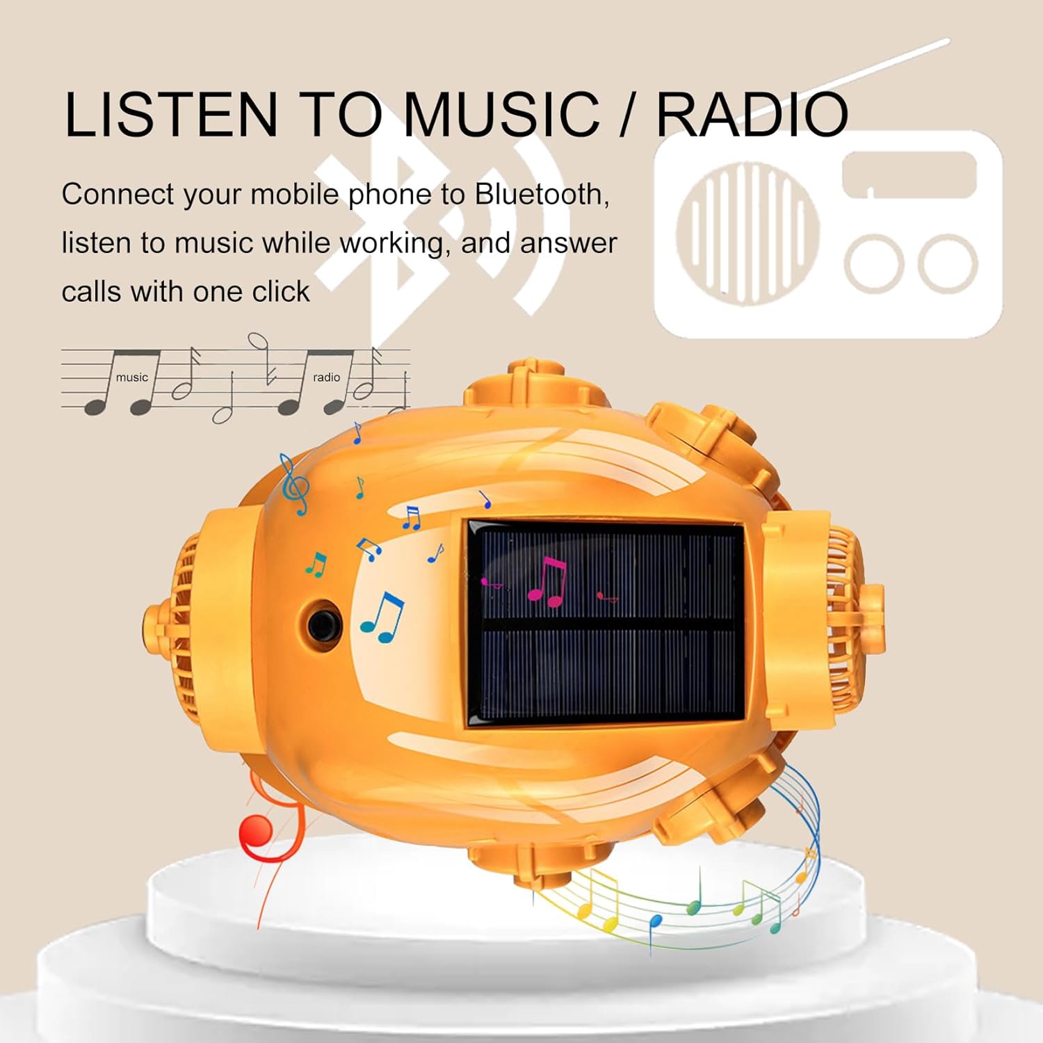 Smart Construction Hard Hat with 8 Fans and 2 Solar Panels, Bluetooth Music Safety Helmet, USB Charging Hard Hat for Construction and Home Improvement