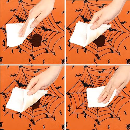 Vista 250 de Pardick Mantel redondo elástico con diseño de hojas de otoño, mantel redondo ajustable de 36 a 42 pulgadas, mantel circular impermeable, lavable