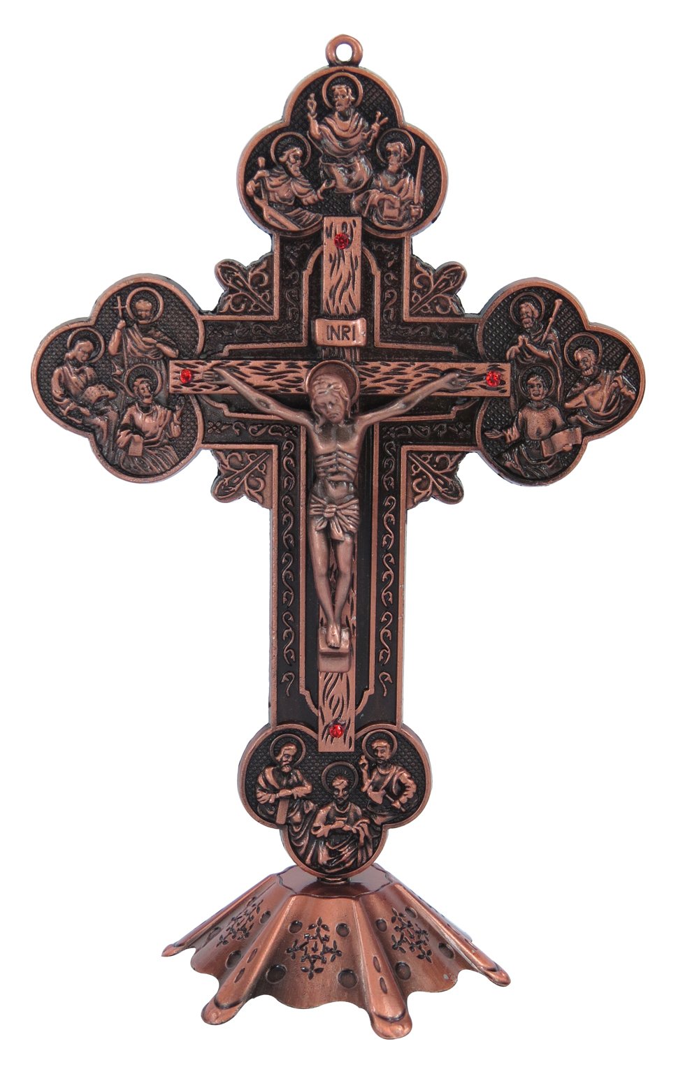 Buy GGCI Jesus Christ Crucifix Cross Red Bronze Toned Metal Catholic