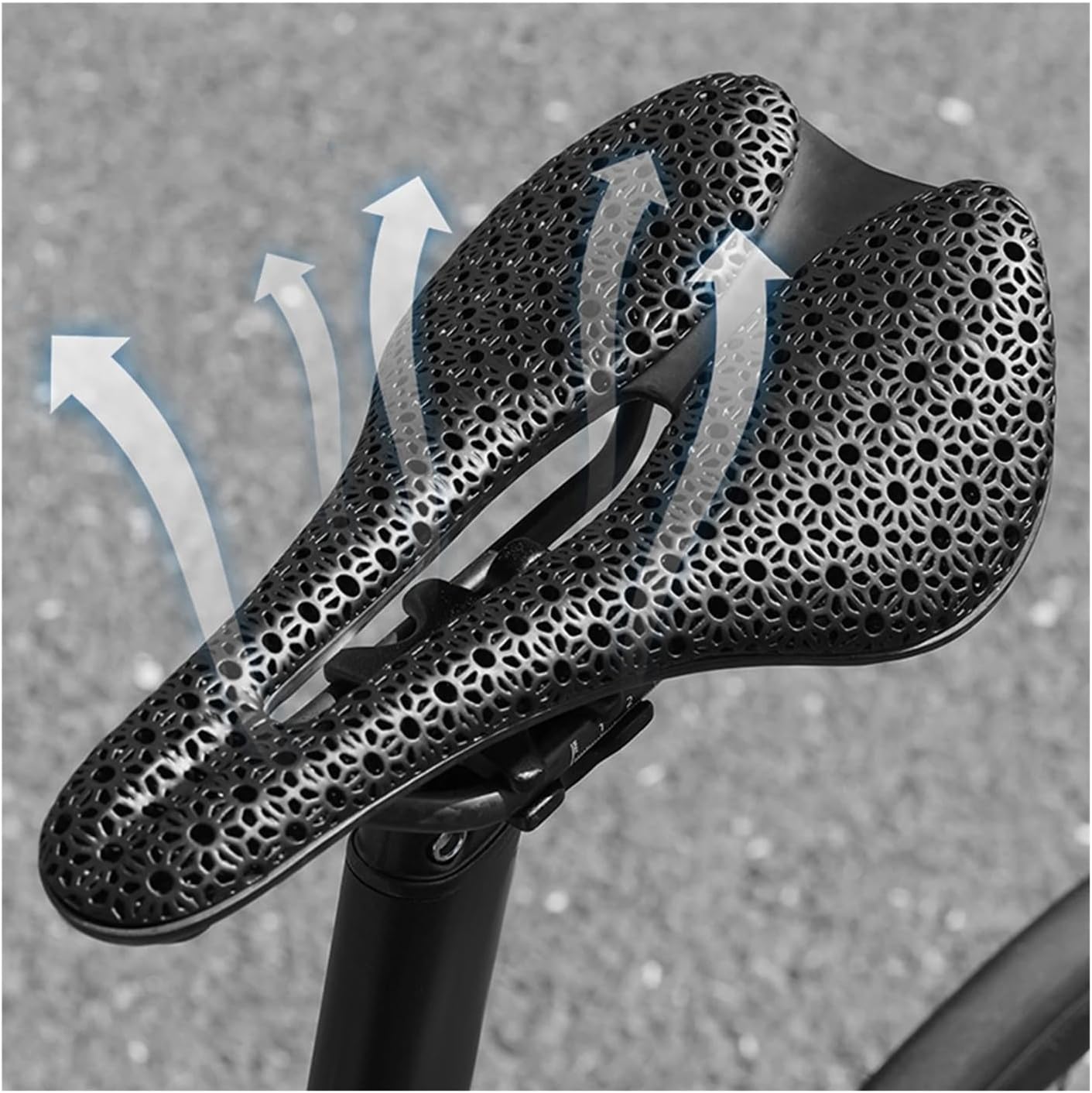 3D Print Breathable Lightweight Comfortable Wear Resist Bike Seat MTB Cushion for Long Distance Cycling