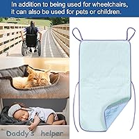 Vista 4 de Almohadillas impermeables para silla de ruedas, altamente absorbentes, 4 capas, suaves, extra grandes, lavables y reutilizables, con dos asas