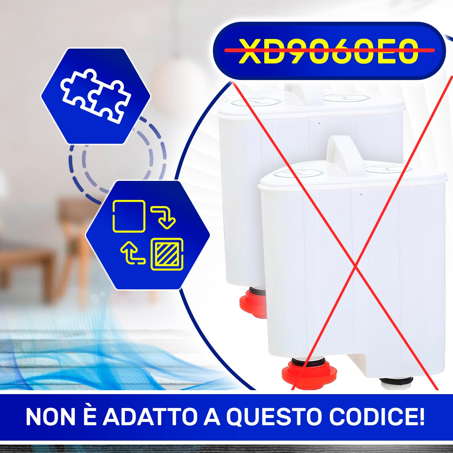 MONTERAL XD9070E0 per Rowenta Liberty Powersteam Cartuccia Anticalcare Set 2 Adattato per Tefal per Calor Ferro da Stiro a Vapore con Caldaia
