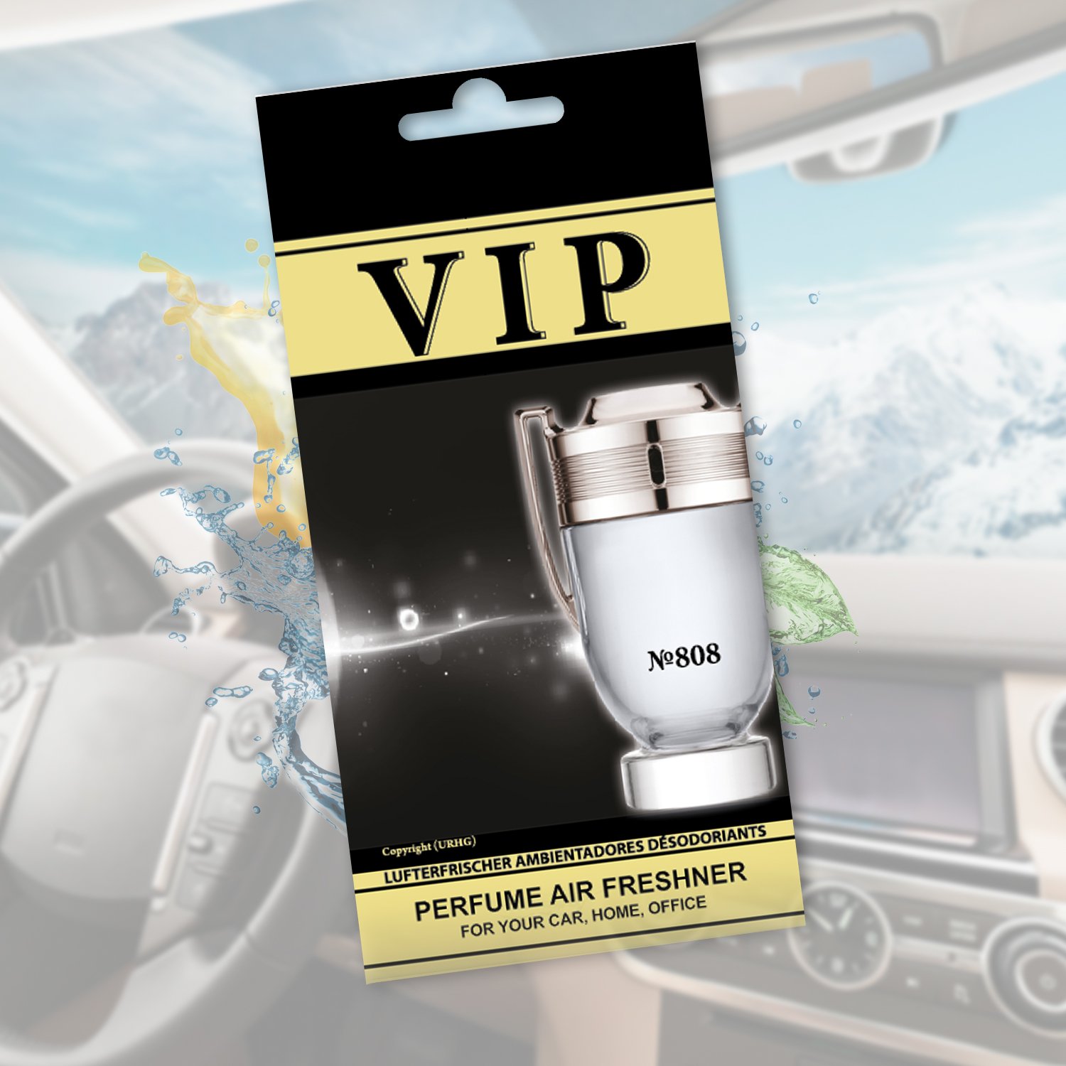 Caribi VIP Air Freshener, Luxury Perfume For Your Car! Pack of 4