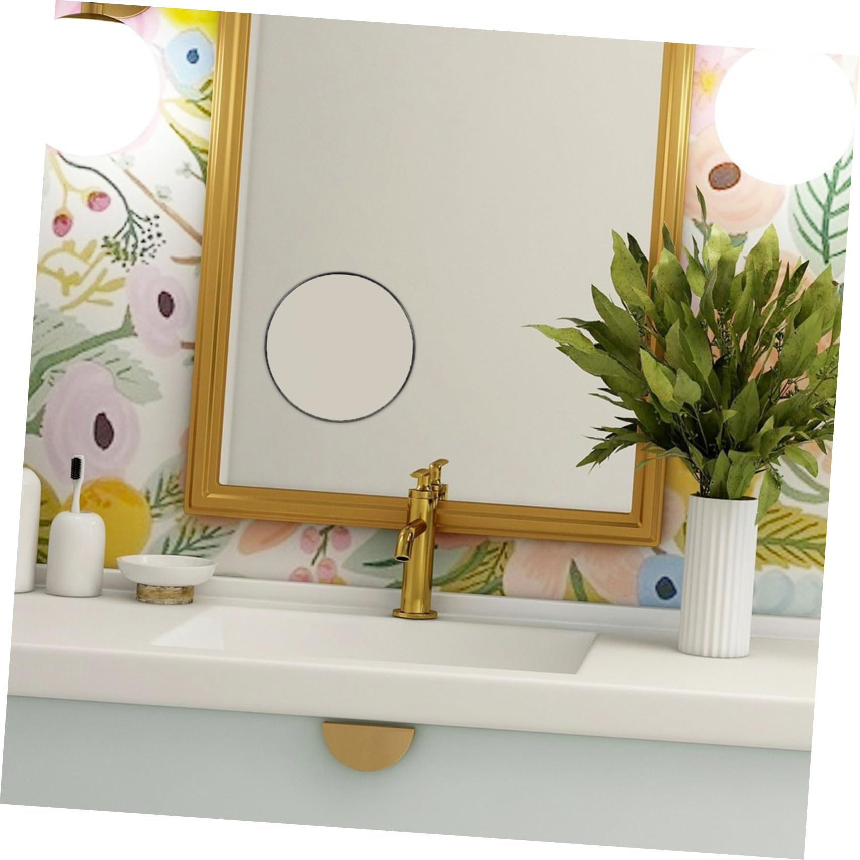 Healeved 5piezas Espejo De Maquillaje con Ventosa Aumento y Portátil para Baños y Accesorio Esencial para Mujeres